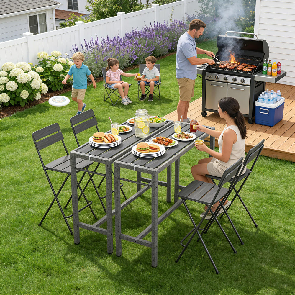 Outdoor Metal High-Top Bar Table Set