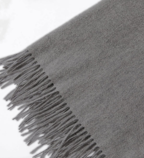 100% Pure Cashmere Throw Blanket with Decorative Fringe