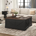 40" Square Lift Top Coffee Table with Power Outlets & Hidden Storage