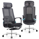 Ergonomic Office Chair with Footrest & Lumbar Massager
