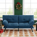 71" Convertible Futon Sofa Bed with Adjustable Backrest & Armrest