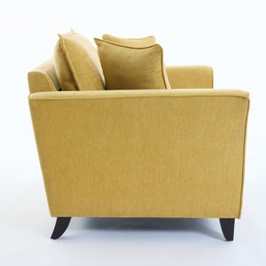 Chenille Accent Chair with Pillows – Oversized Armchair