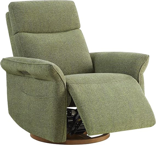 Power Recliner Swivel Glider Nursery Chair with Adjustable Headrest & Lumbar Support