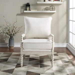 Spindle Accent Chair with Wood Frame