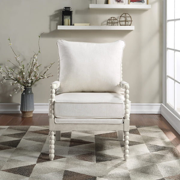 Spindle Accent Chair with Wood Frame