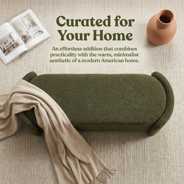 50-Inch Storage Ottoman Bench