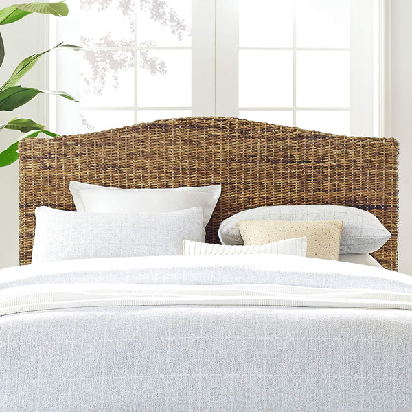 Handwoven Banana Leaf Arched Bed Headboard