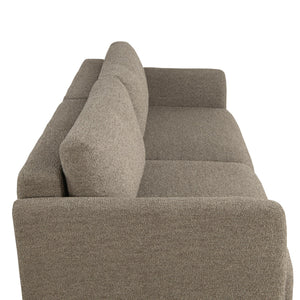 Convertible Sleeper Sofa Queen Size – Boucle Fabric, Wood Legs