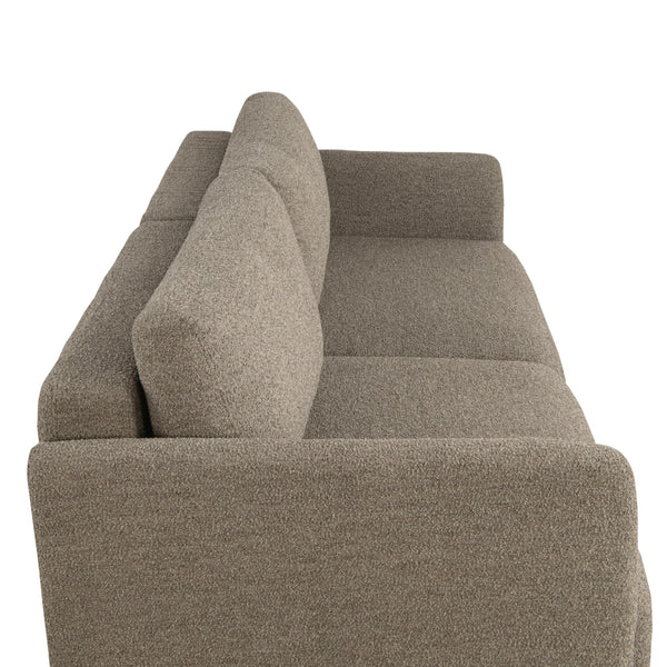 Convertible Sleeper Sofa Queen Size – Boucle Fabric, Wood Legs