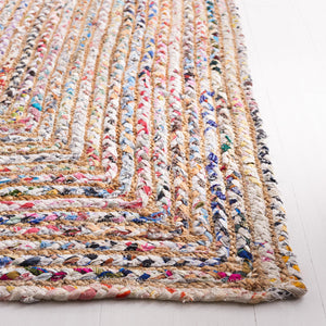 Handmade Jute & Cotton Runner Rug – 2'3" x 13' | Geometric Braided Design