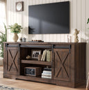 66" Farmhouse TV Stand with Barn Door