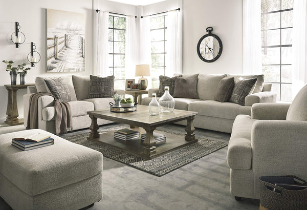 Oversized Chenille Accent Ottoman