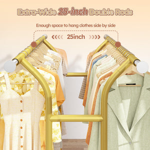 Heavy Duty Double Rod Clothes Rack