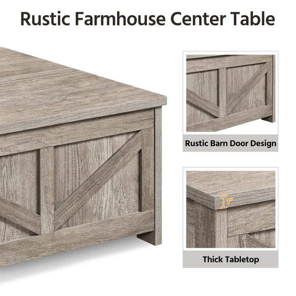 Square Lift Top Coffee Table with Hidden Storage