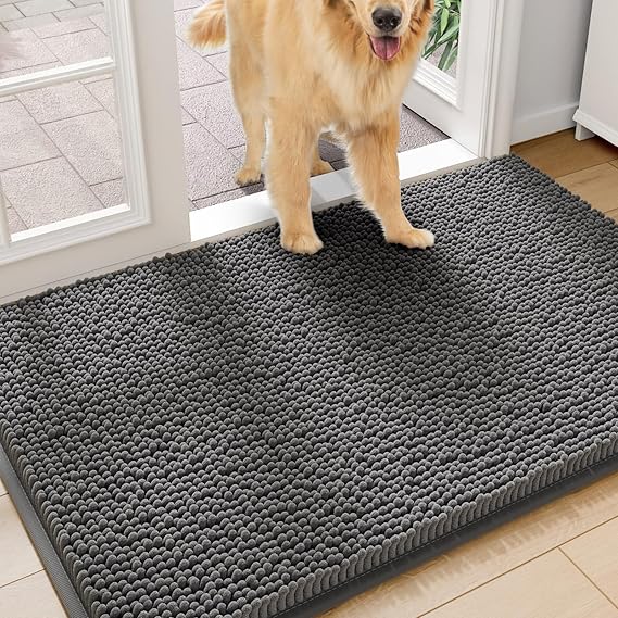 Chenille Door Mat – Absorbent, Non-Slip, Machine Washable