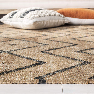 Kilim Boho Jute & Cotton Runner Rug – 2'3" x 13'
