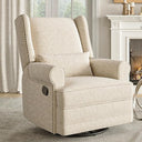 Swivel Glider Recliner Chair with Footrest & Lumbar Pillow