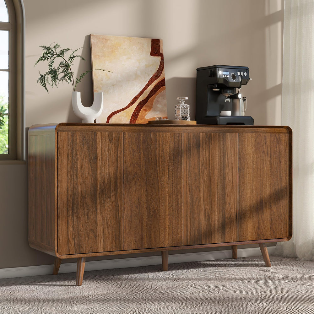55" Mid-Century Modern Sideboard Buffet Cabinet with Storage
