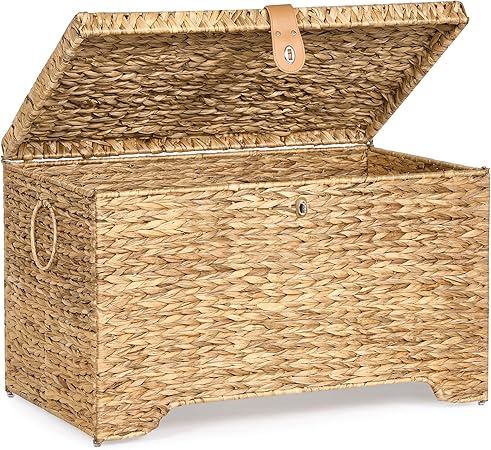 Woven Storage Basket with Lid