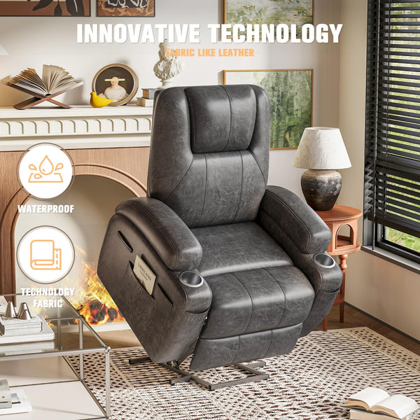 Power Lift Recliner Chair with Massage & Storage