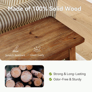 Solid Wood Narrow End Tables Set of 2 with Storage