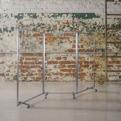 3-Panel Clear Acrylic Room Divider Partition with Locking Casters