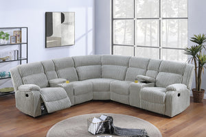 L-Shaped Power Reclining Sectional Sofa with USB Ports & Storage