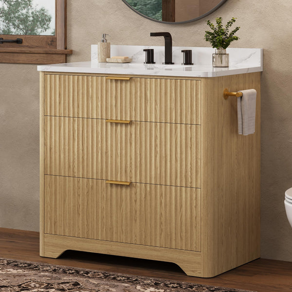 36 Inch Bathroom Vanity with Ceramic Sink