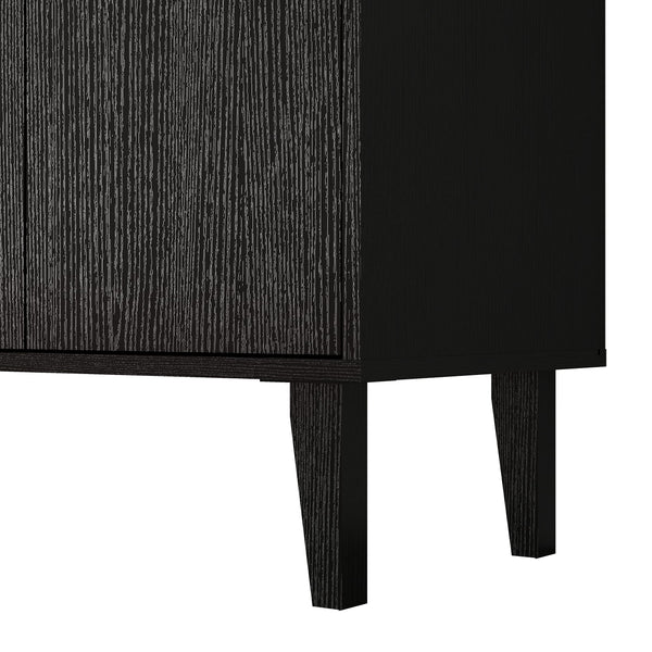 4-Door Wood Sideboard Buffet Cabinet
