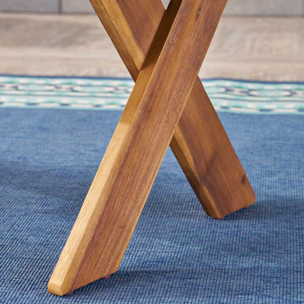 Outdoor Acacia Wood Coffee Table – Sandblast Teak Finish