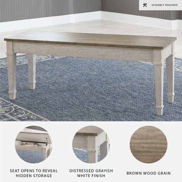 Farmhouse Storage Bench with Hidden Storage