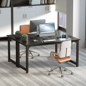 63-Inch Large Office Computer Desk with Steel Frame