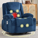 Oversized Swivel Rocker Recliner Chair with Massage & Heat