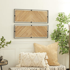 Farmhouse Geometric Wood Wall Decor Set of 2