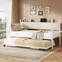 Twin to King Daybed with Pop-Up Trundle and Charging Station