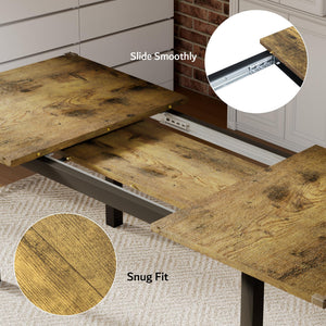 7-Piece Extendable Dining Table Set with 6 Chairs
