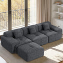 Modular Sectional Sofa L-Shaped Convertible Couch with Ottoman
