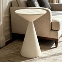 Round Metal Accent End Table