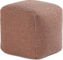 Square Pouf Ottoman Footrest – Cotton Polyester Floor Seating