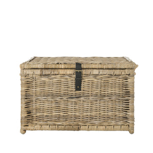 Wicker Storage Trunk with Lid – Collapsible Rattan Chest
