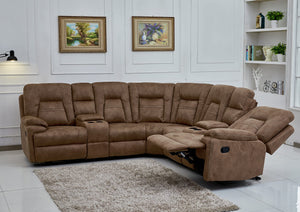 Large Microfiber Reclining Sectional Sofa