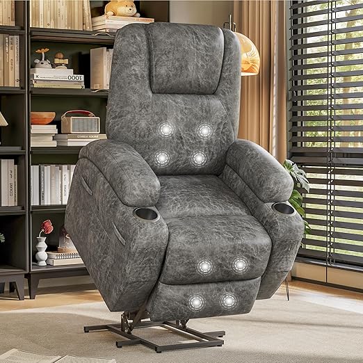 Power Lift Recliner Chair with Massage & Storage