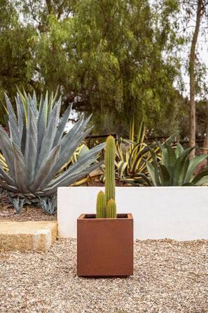 Rust Square Outdoor Planter