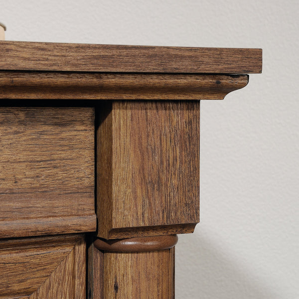 L-Shaped Executive Desk with File Cabinet & Storage Drawers
