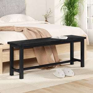 Industrial Dining Bench Set of 2 – Wood & Metal Kitchen Bench