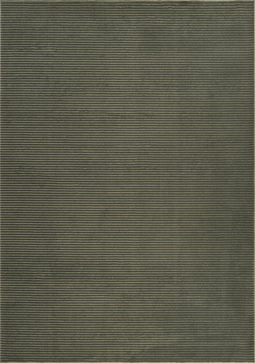 Green Striped Area Rug – Machine Washable, Pet Friendly