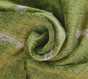 Green Abstract Velvet Throw Pillow 20x20 – Square Accent Cushion with Down Feather Insert