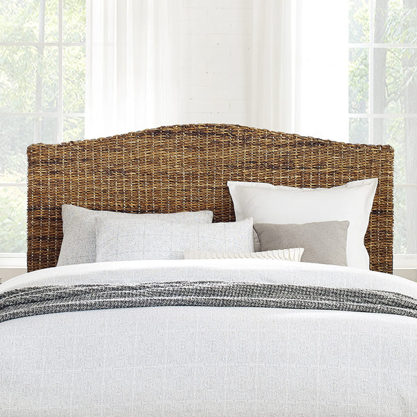 Handwoven Banana Leaf Arched Bed Headboard