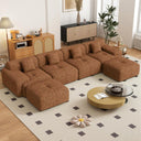 Modular Sectional Sofa L-Shaped Convertible Couch with Ottoman