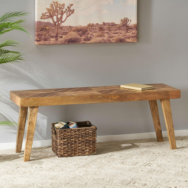 Mango Wood Rectangular Dining Bench